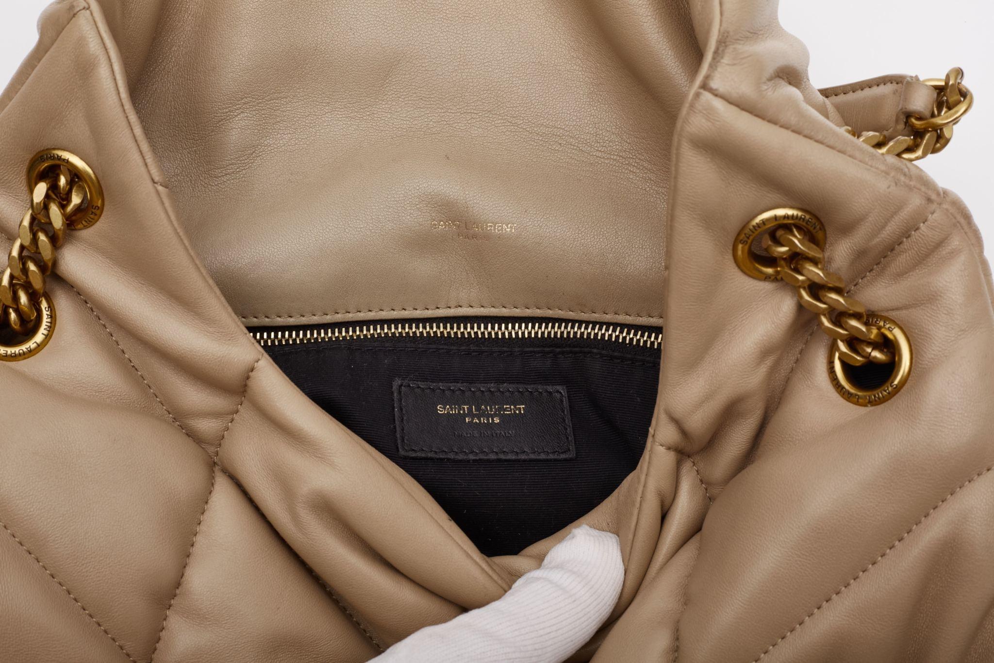 Saint Laurent Beige Loulou Puffer Shoulder Bag (Pre Loved) 7