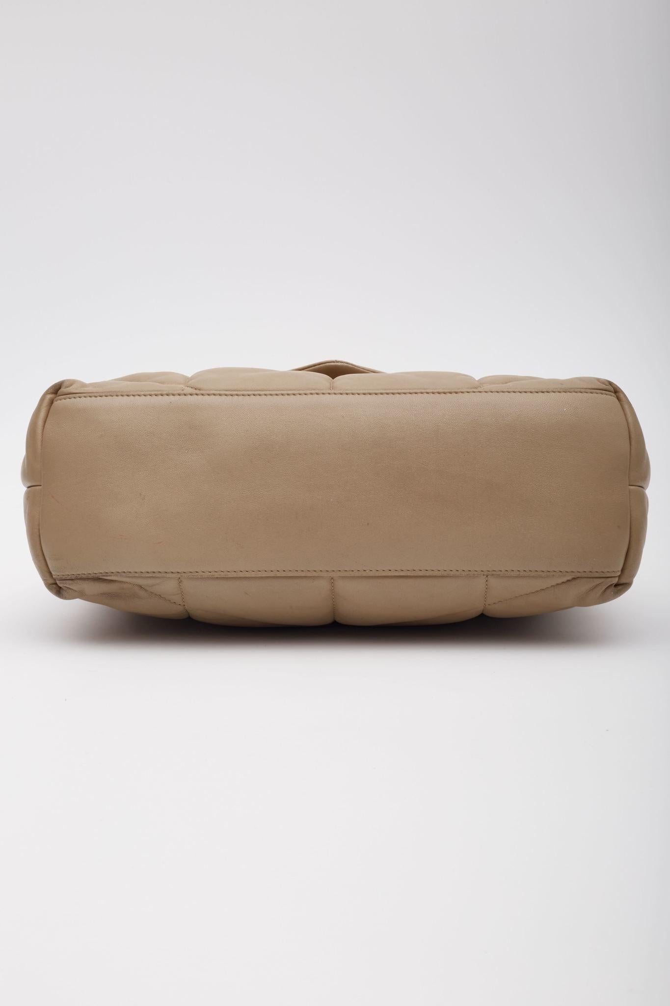 Saint Laurent Beige Loulou Puffer Shoulder Bag (Pre Loved) 2