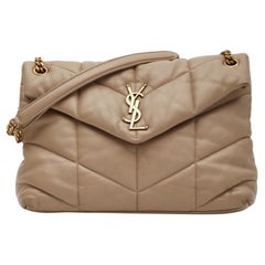 Saint Laurent Beige Loulou Puffer Shoulder Bag (Pre Loved)