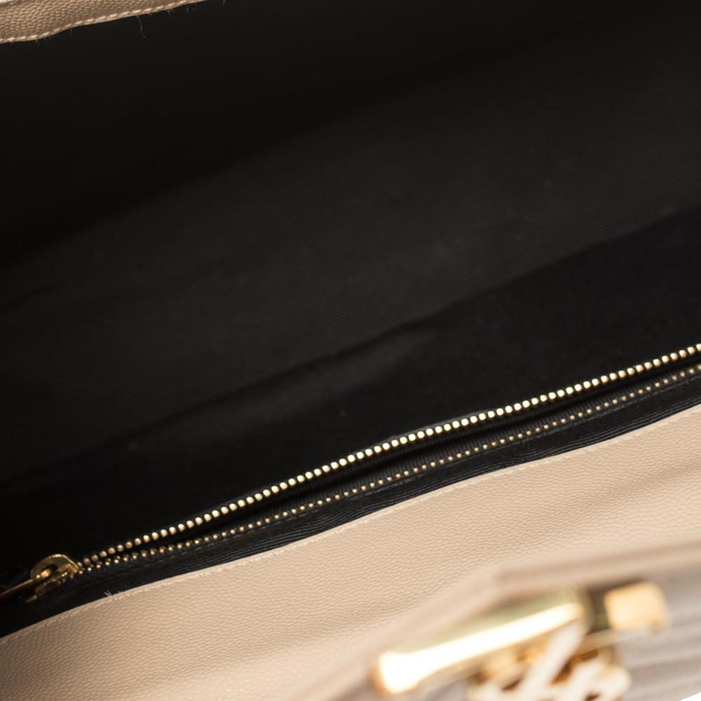 Saint Laurent Beige Matelasse Leder Große Cassandre Klappe Tasche 5