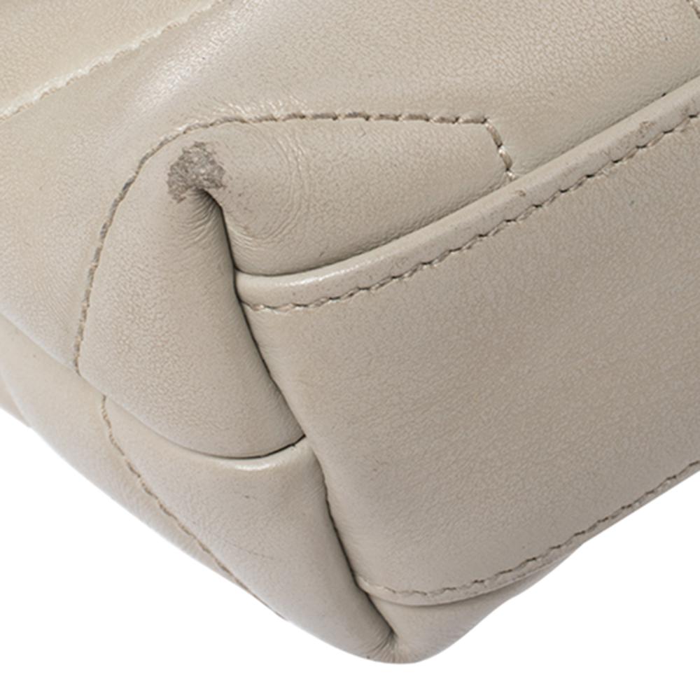 Saint Laurent Beige Matelassé Leder Loulou Crossbody Tasche 5