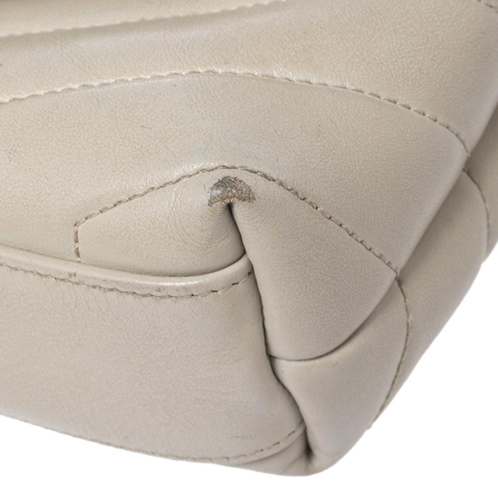 Saint Laurent Beige Matelassé Leder Loulou Crossbody Tasche 6