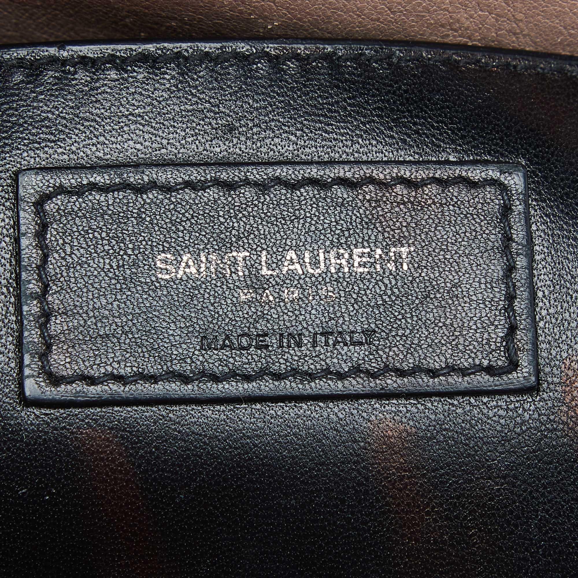 Saint Laurent Beige Matelassé Leather Medium College Top Handle Bag 7