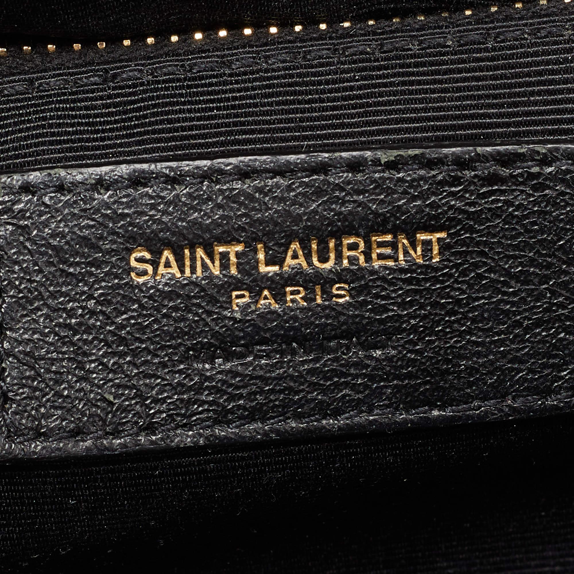 Saint Laurent Beige Mixed Quilted Leather Large Monogram Envelope Shoulder Bag 3
