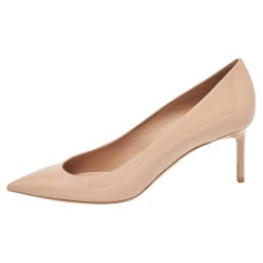 Saint Laurent Beige Patent Anja Pumps Size 40