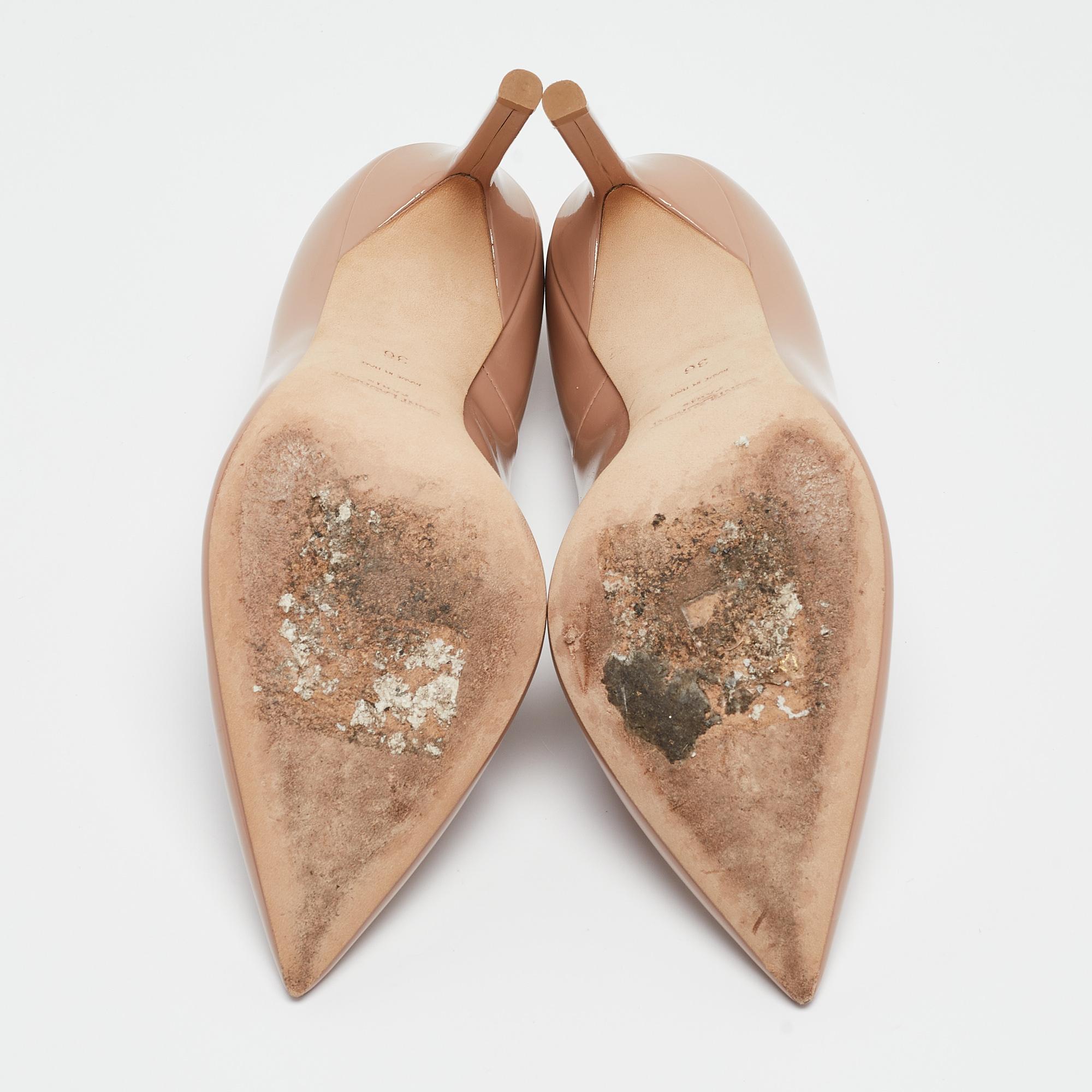 Saint Laurent Beige Patent Beige  Anja Pumps Size 36 2