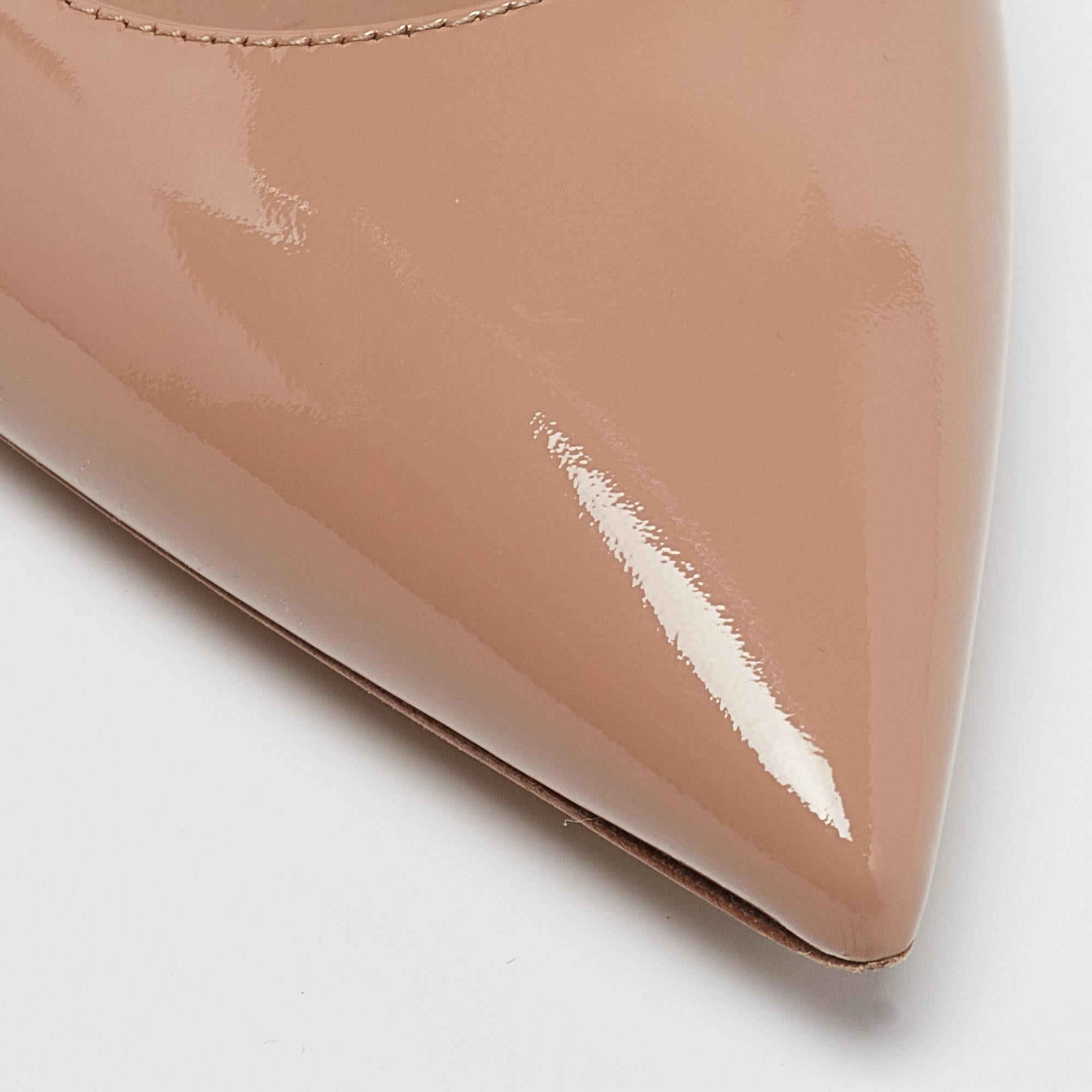 Saint Laurent Beige Patent Beige  Anja Pumps Size 36 3