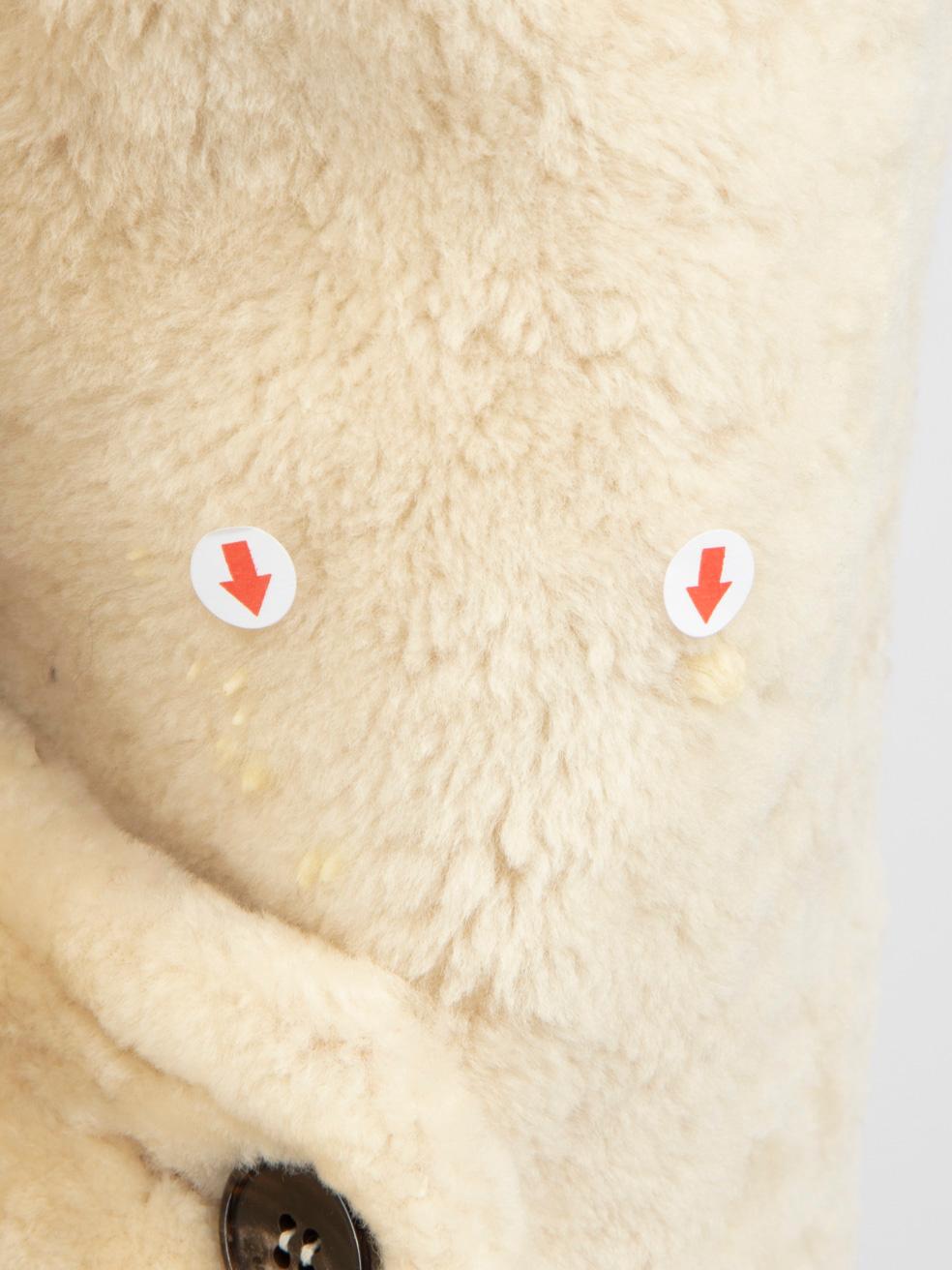 Saint Laurent Beige Shearling Mid-Length Coat Size XL 1