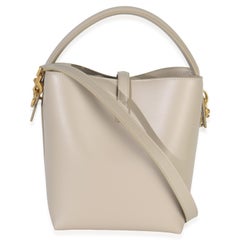 Saint Laurent - Petit sac à main Le 37 en cuir de veau beige brillant