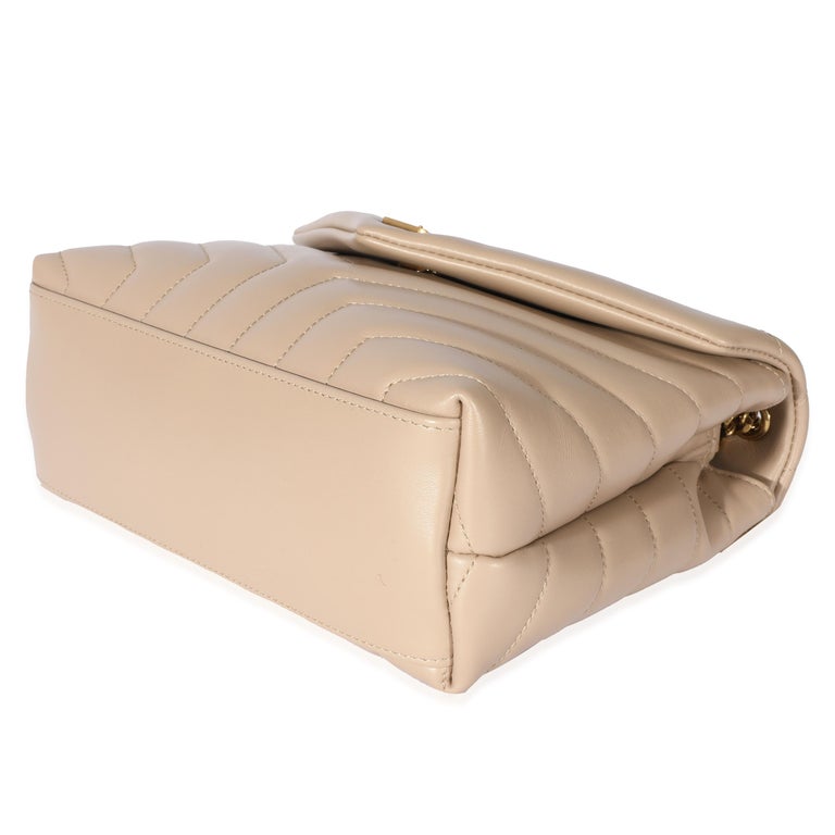 Saint Laurent Beige Small Loulou Bag For Sale at 1stDibs