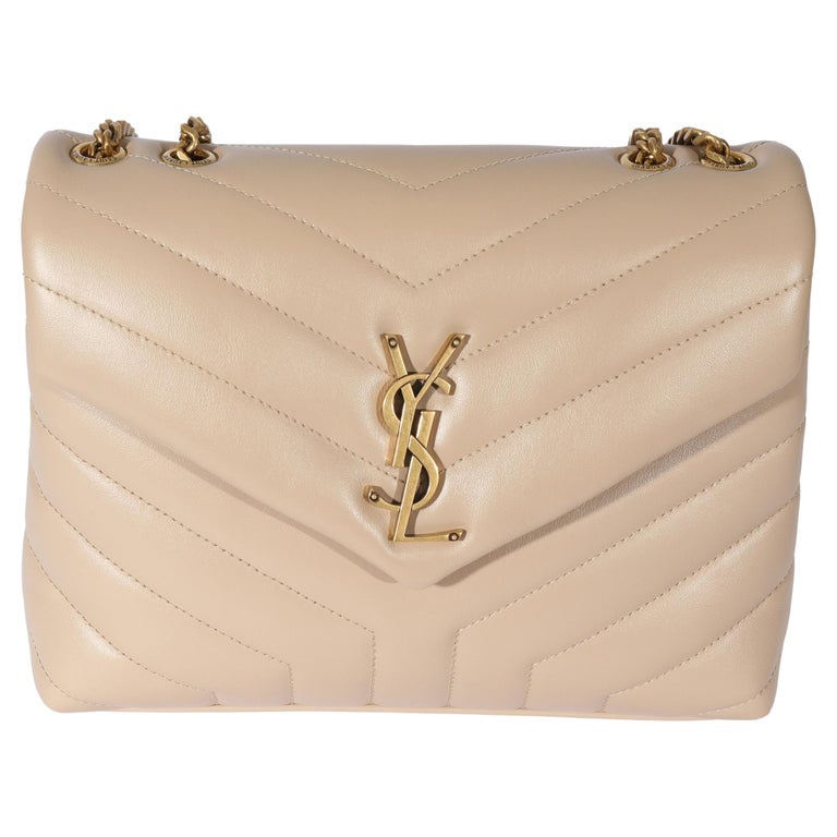 Saint Laurent Beige Small Loulou Bag For Sale at 1stDibs