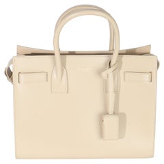Saint Laurent Beige Smooth Calfskin Baby Sac De Jour
