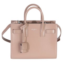 Saint Laurent Beige Smooth Leather Nano Classic Sac De Jour