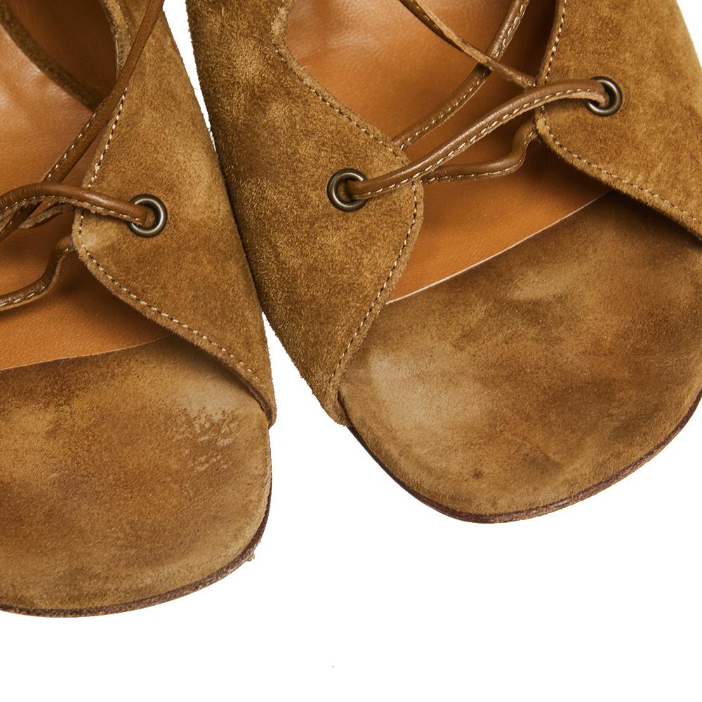 Saint Laurent Beige Suede Babies Gladiator Sandals Size 40 1