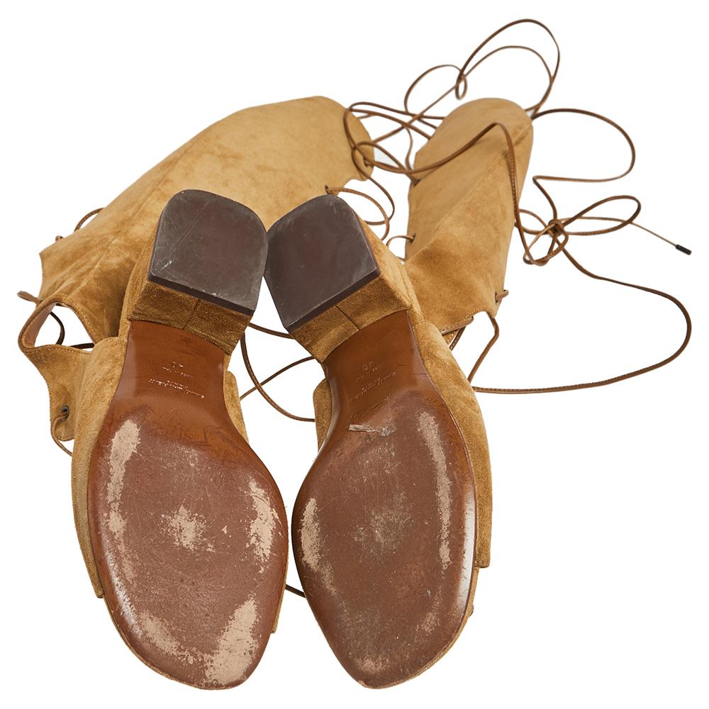 Saint Laurent Beige Suede Babies Gladiator Sandals Size 40 2