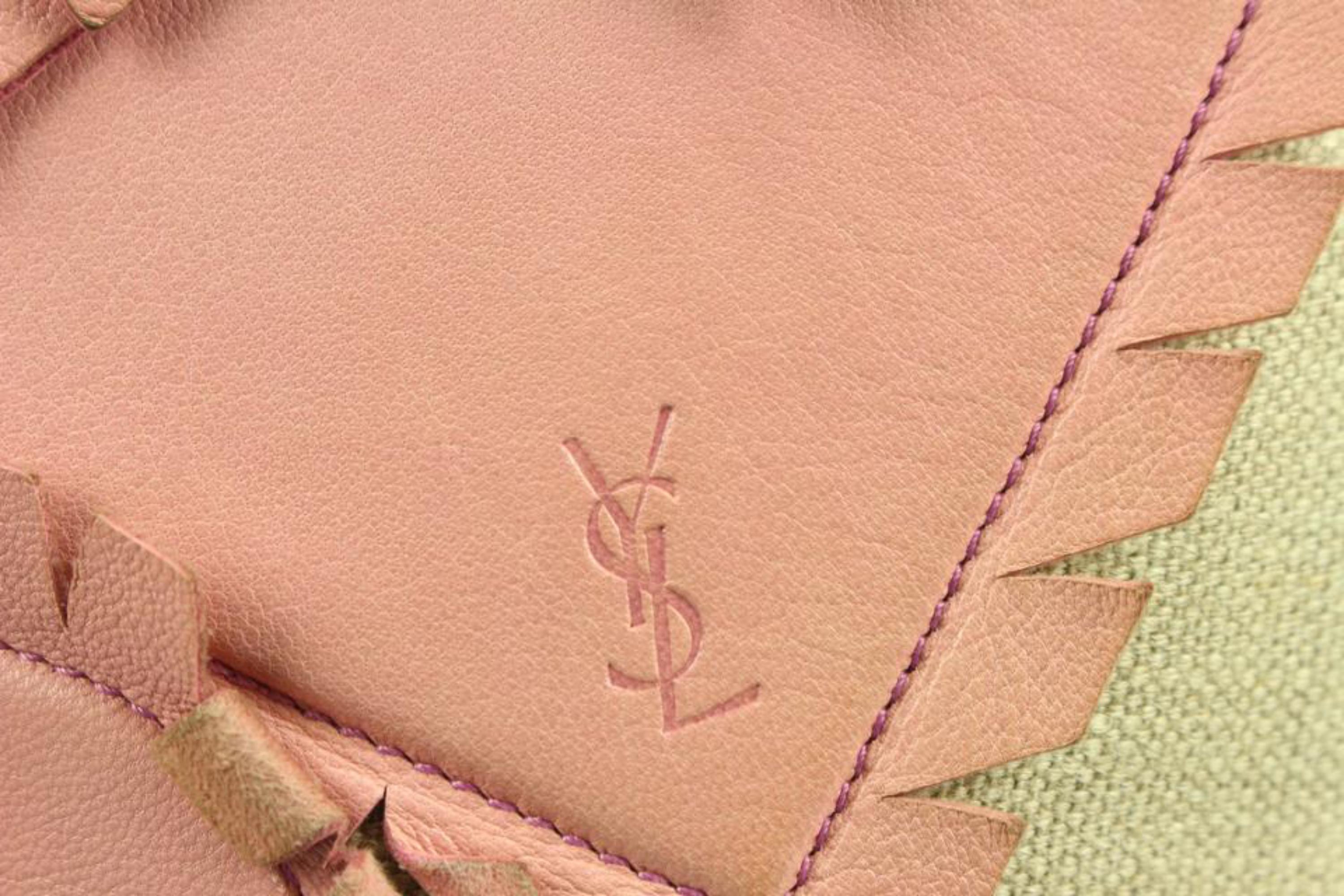 Saint Laurent Beige x Pink Heart Kahala Shopper Tote s29sl26 1