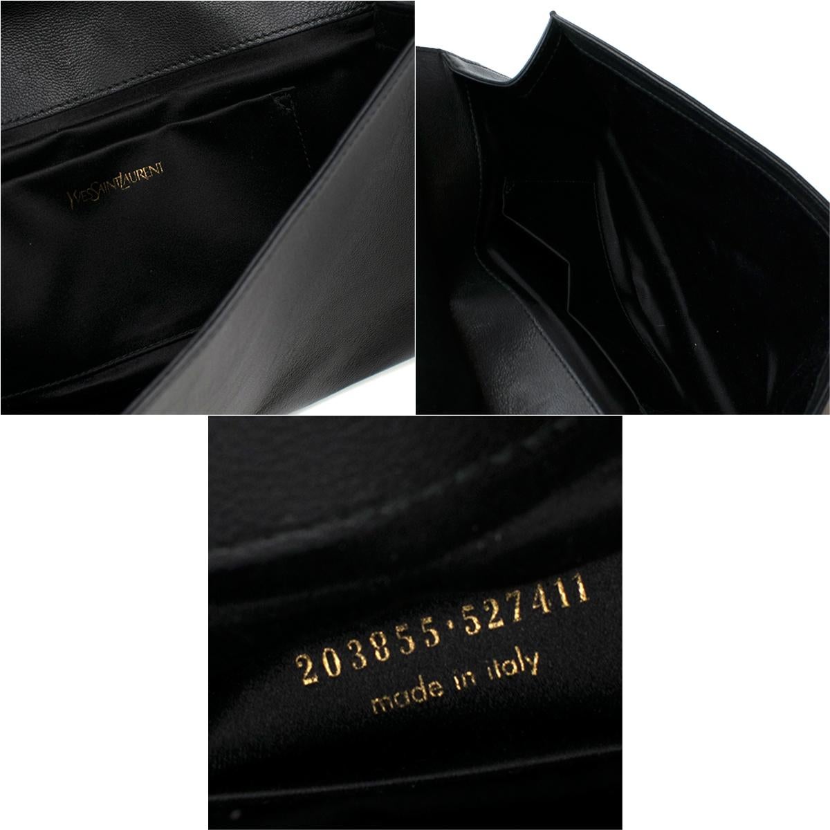 Saint Laurent Belle De Jour Black Leather Clutch Bag 6