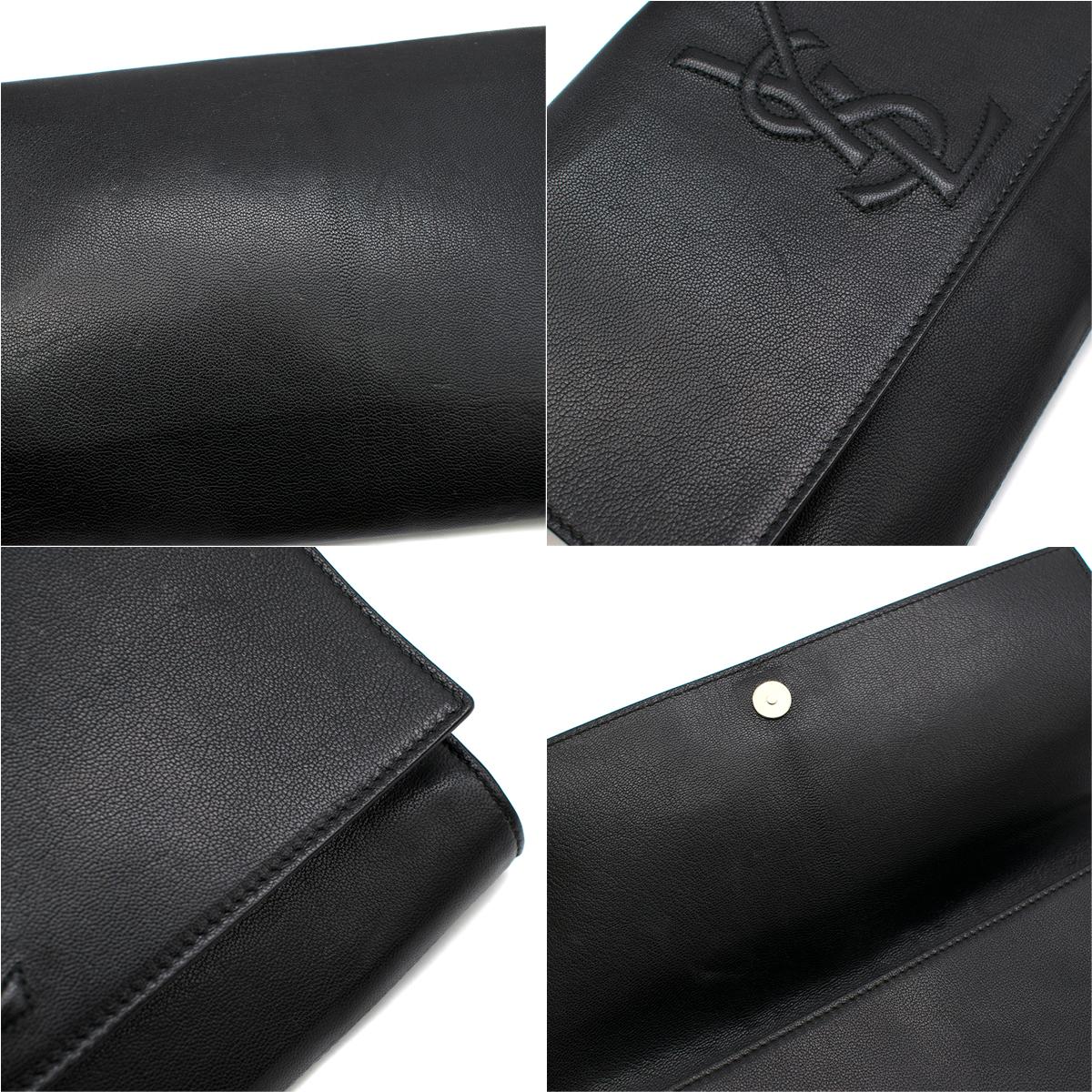 Saint Laurent Belle De Jour Black Leather Clutch Bag 5