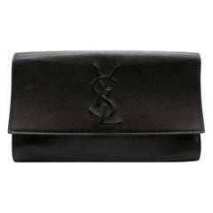 Saint Laurent Belle De Jour Black Leather Clutch Bag