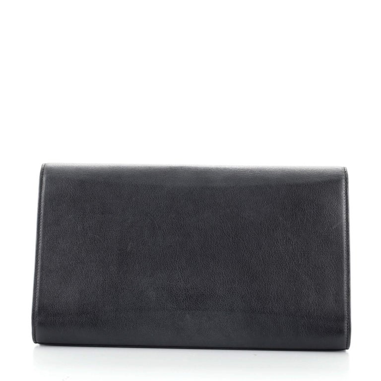 Saint Laurent Belle de Jour Clutch Leather Large at 1stDibs