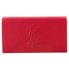 Saint Laurent Belle de Jour Clutch aus Leder groß