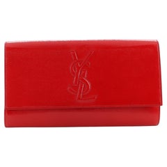Saint Laurent Belle de Jour Clutch aus Leder groß