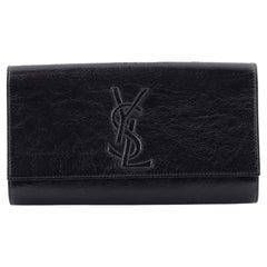 Saint Laurent Belle de Jour Clutch aus Leder groß