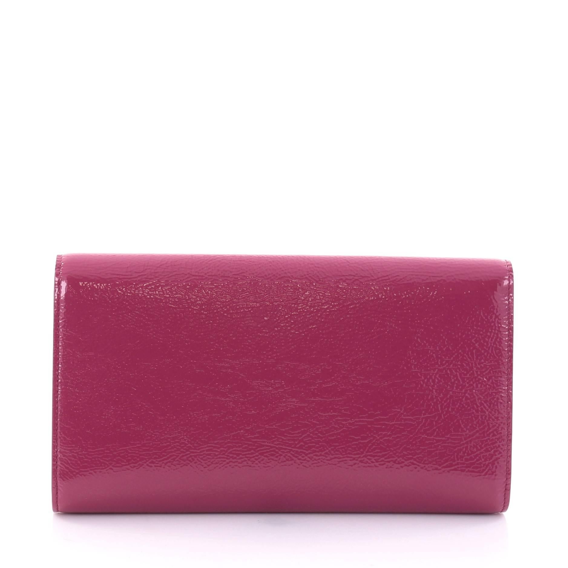 Saint Laurent Belle de Jour Clutch Leather Small  In Good Condition In NY, NY