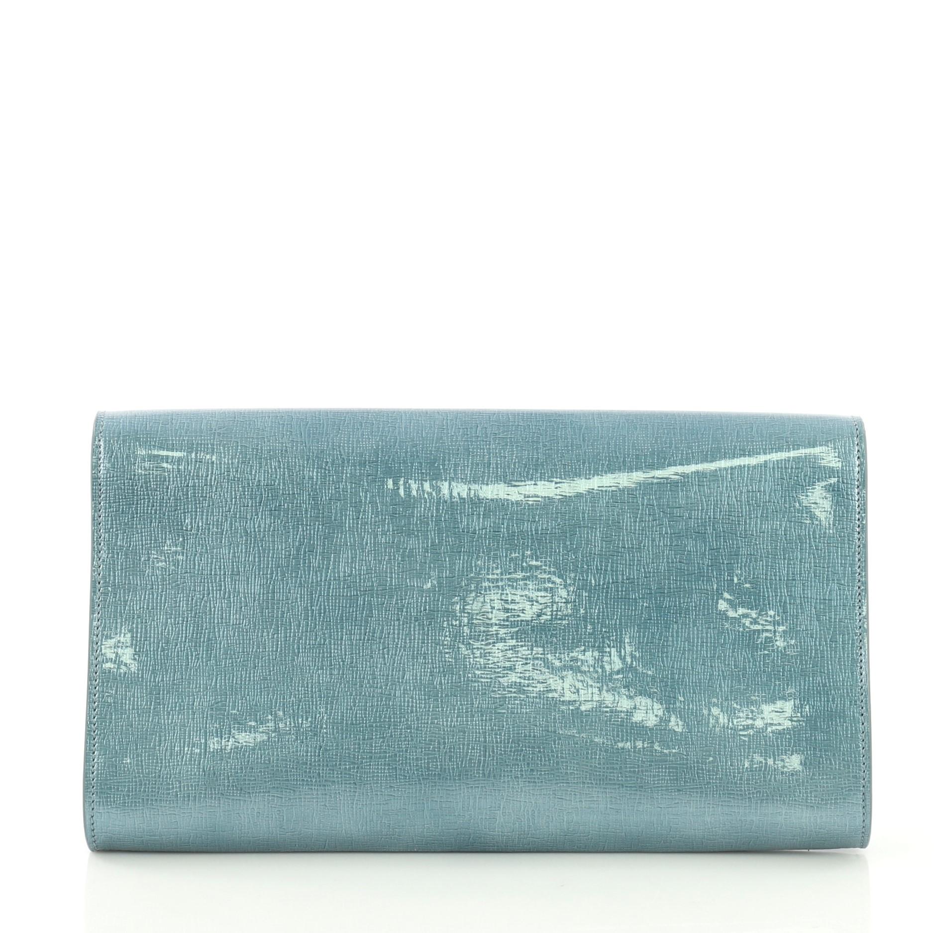 Saint Laurent Belle de Jour Clutch Leather Small In Excellent Condition In NY, NY