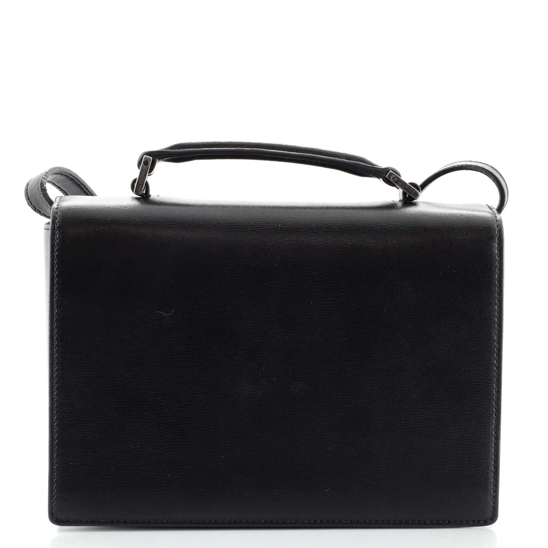 Black Saint Laurent Bellechasse Satchel Leather Medium