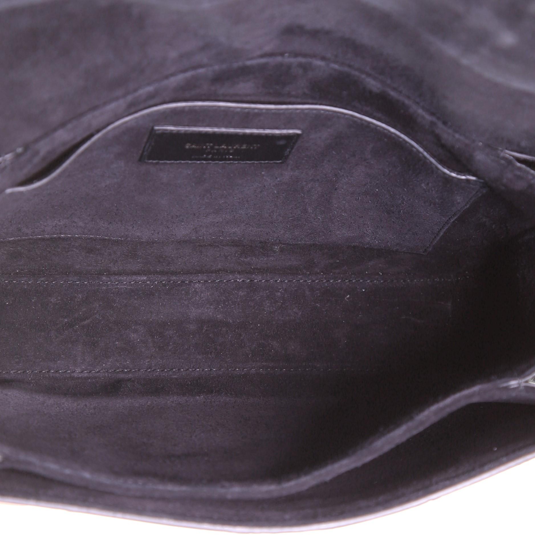 Saint Laurent Bellechasse Shoulder Bag Crocodile Embossed Leather Medium 1