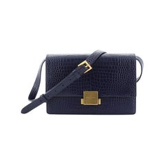 Saint Laurent Bellechasse Shoulder Bag Crocodile Embossed Leather Medium