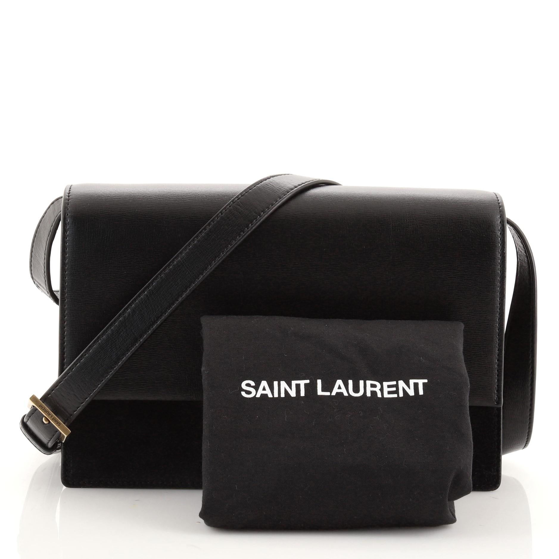 Saint Laurent Bellechasse Shoulder Bag Suede and Leather Medium at