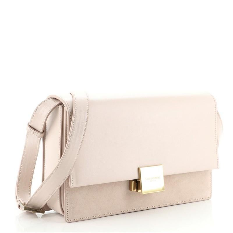 Saint Laurent Bellechasse Shoulder Bag Suede and Leather Medium at