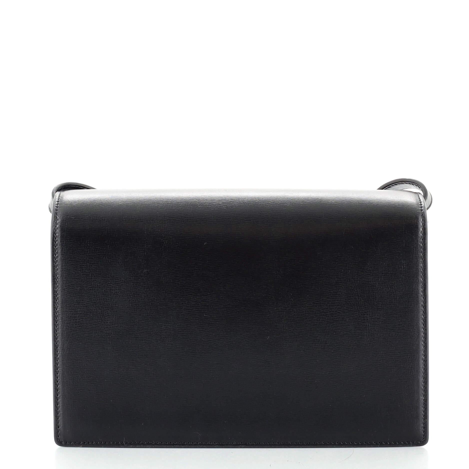 Black Saint Laurent Bellechasse Shoulder Bag Suede and Leather Medium