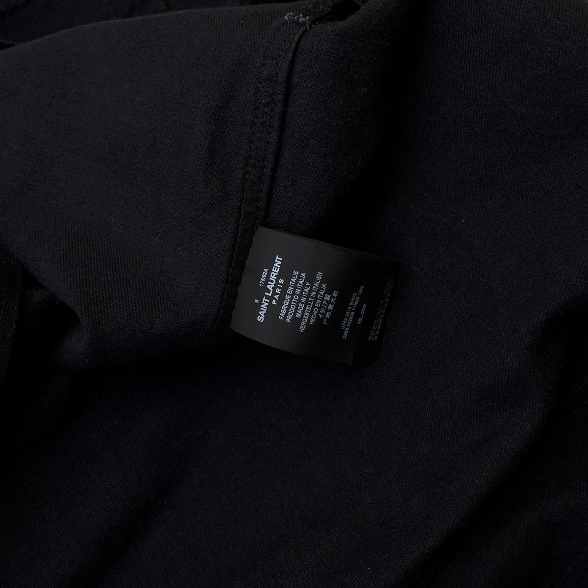 Saint Laurent Belted Black Denim Jacket - Us Size 6  For Sale 2
