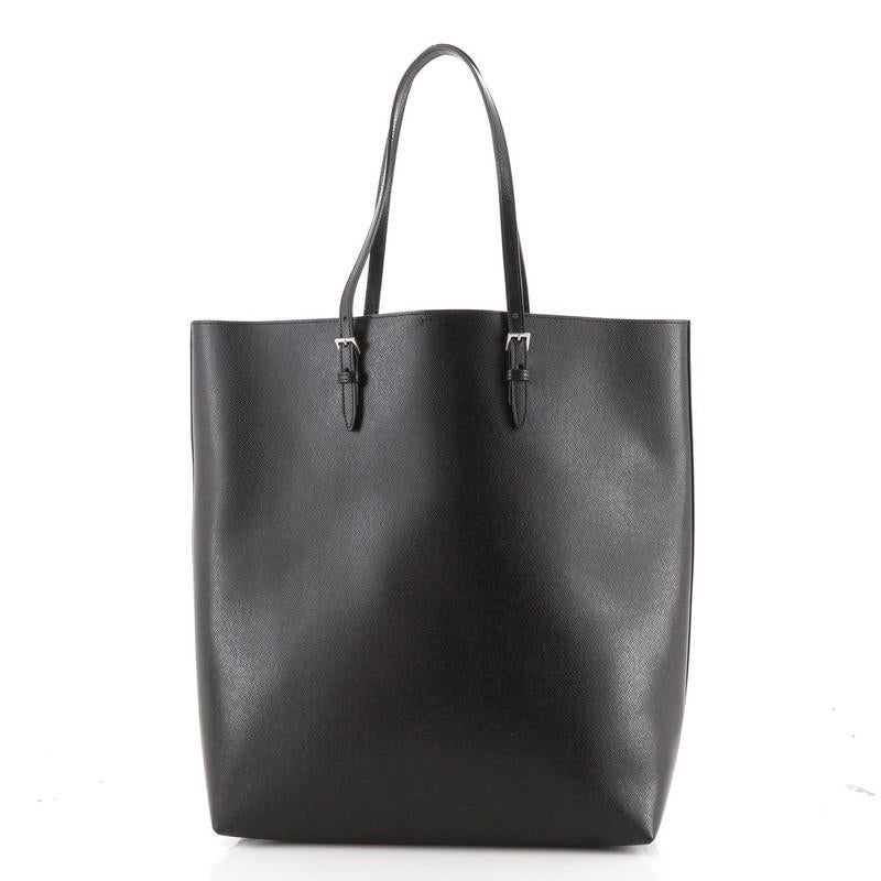 Saint Laurent Belted Open Tote Leather In Good Condition In NY, NY
