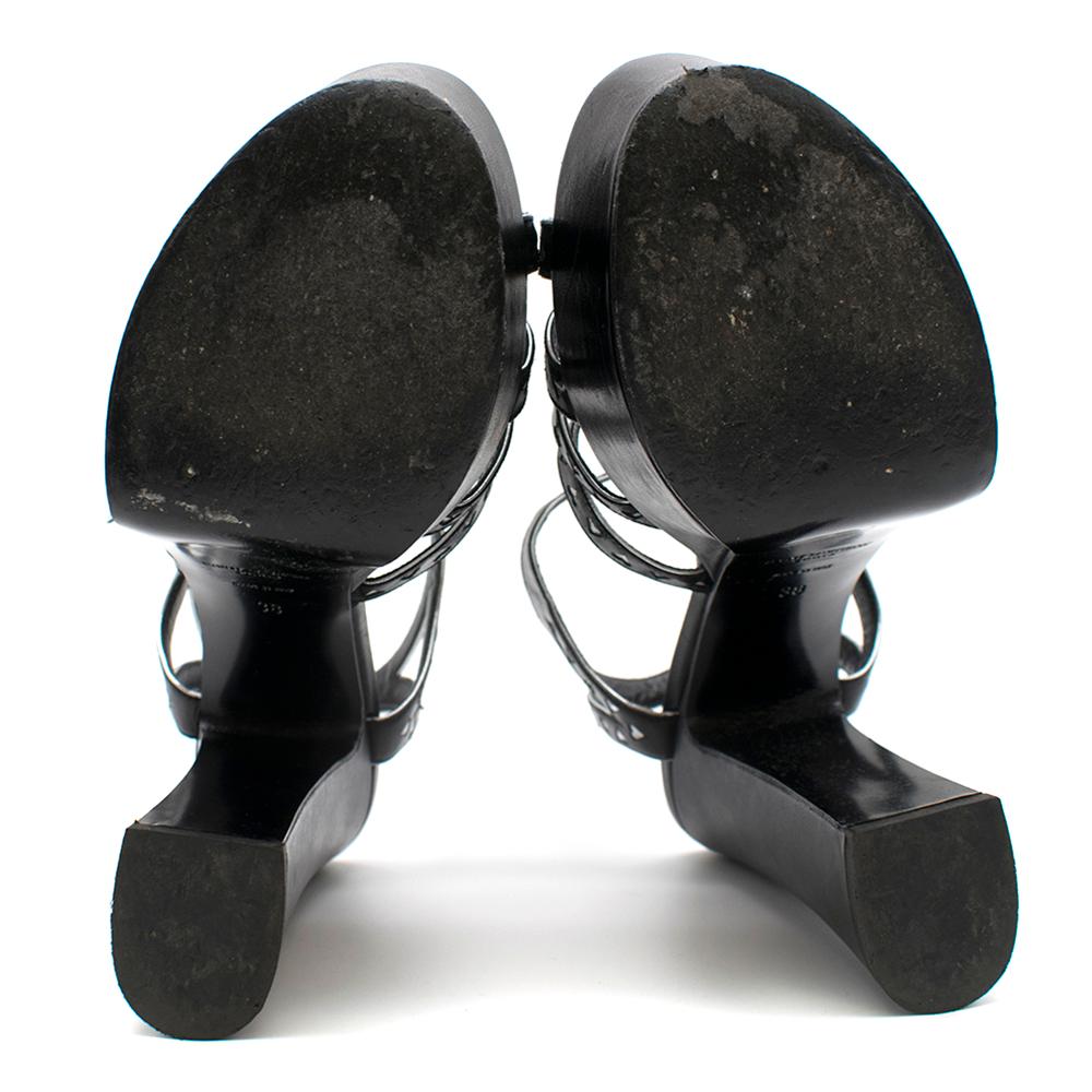 Saint Laurent Bianca Cage Heart Sandals 38 For Sale 3