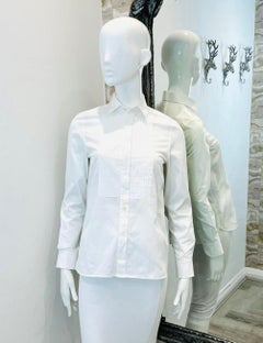 Saint Laurent Bib Cotton Poplin Shirt