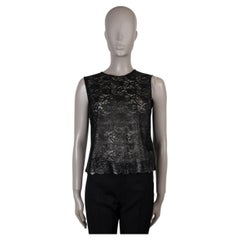 Saint Laurent - Chemisier sans manches en dentelle à motifs floraux, noir, collection 2016, taille 40 (homme)