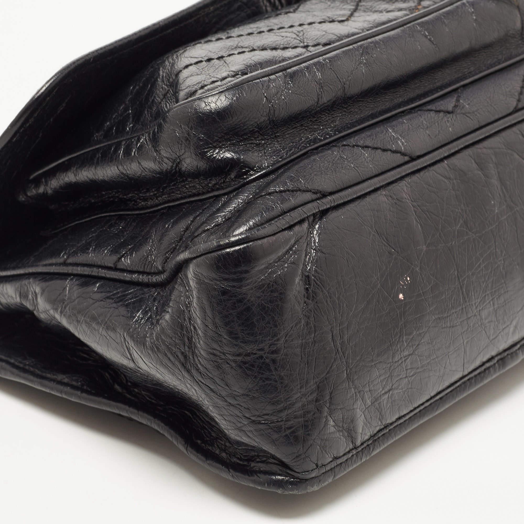 Saint Laurent Black Aged Leather Medium Niki Shoulder Bag 8
