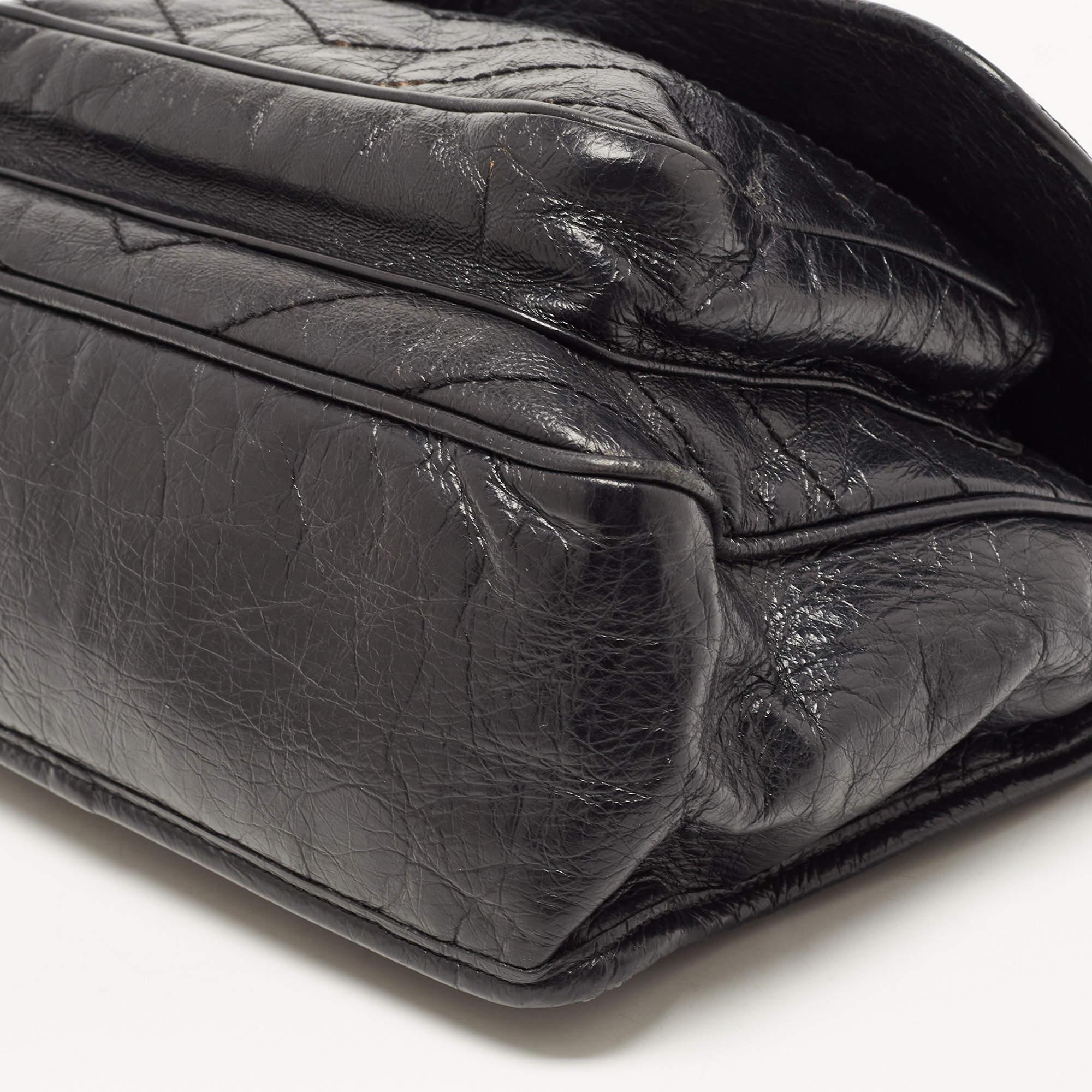 Saint Laurent Black Aged Leather Medium Niki Shoulder Bag 9