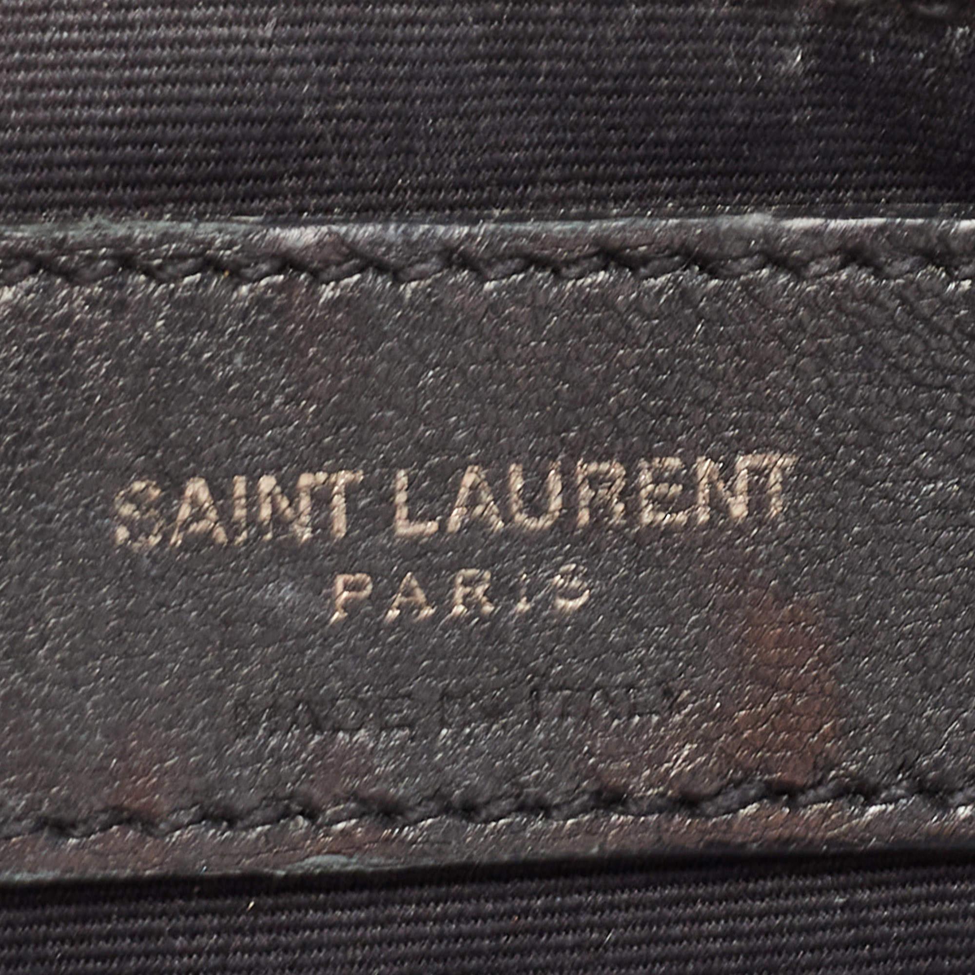 Saint Laurent Black Aged Leather Medium Niki Shoulder Bag 10