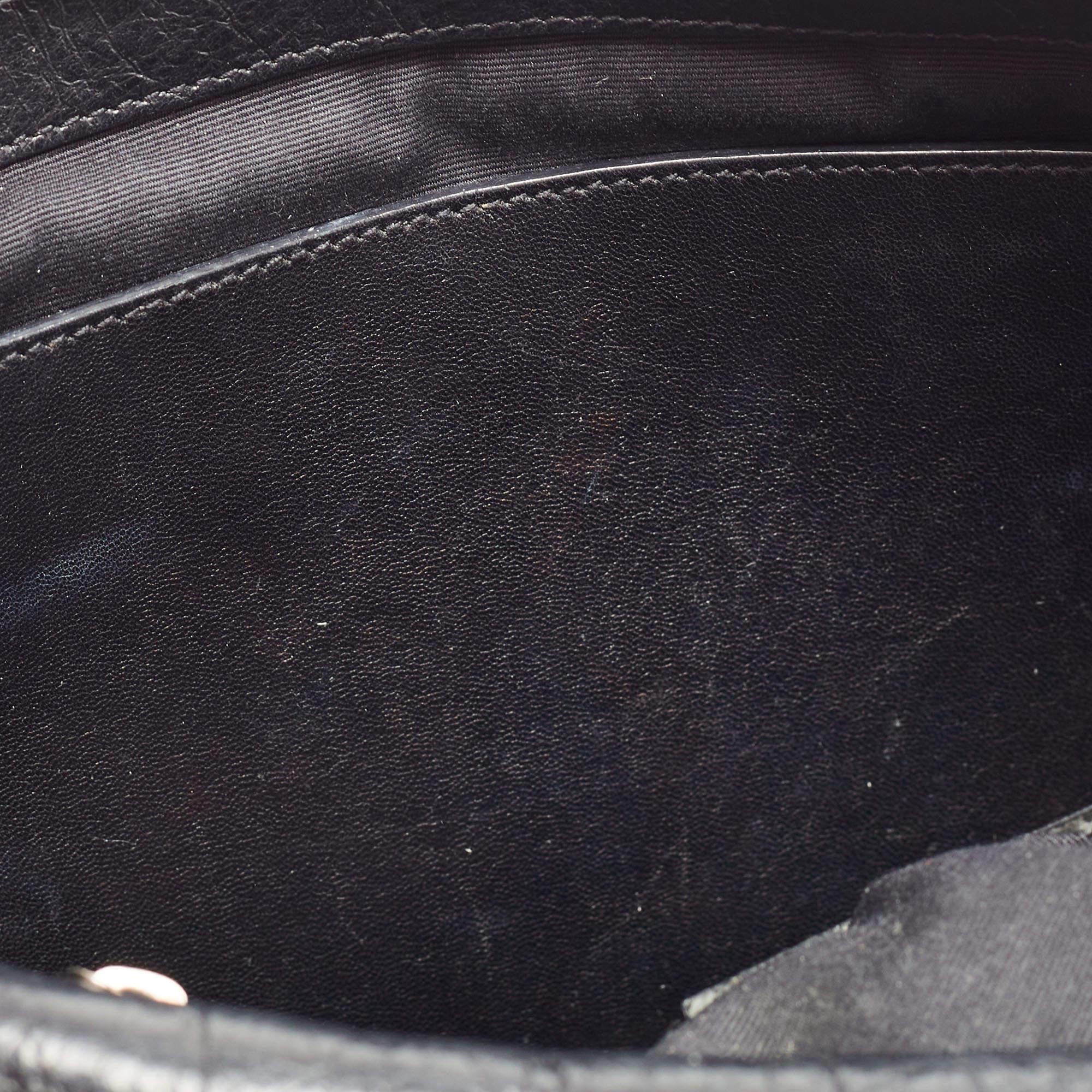 Saint Laurent Black Aged Leather Medium Niki Shoulder Bag 14