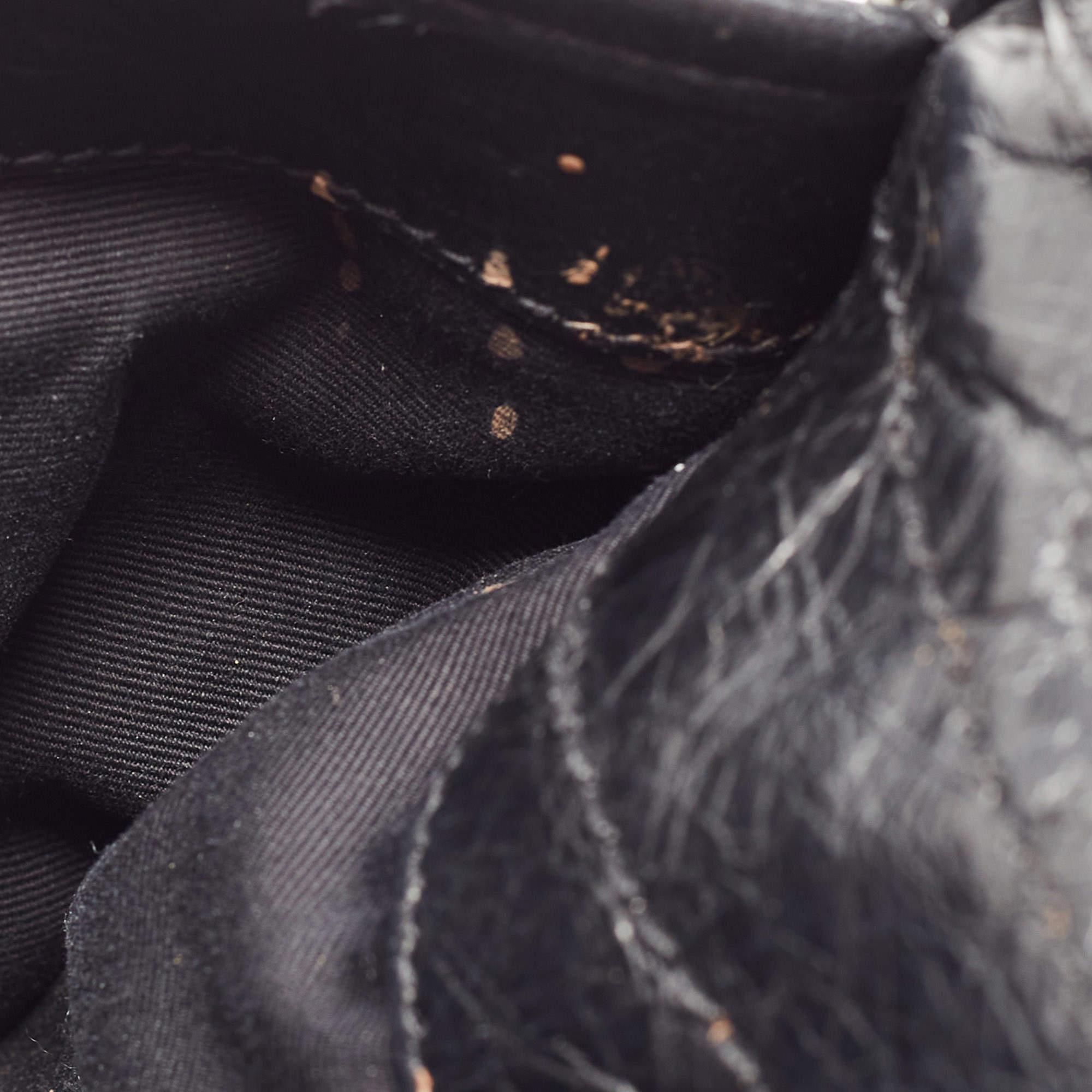 Saint Laurent Black Aged Leather Medium Niki Shoulder Bag 2