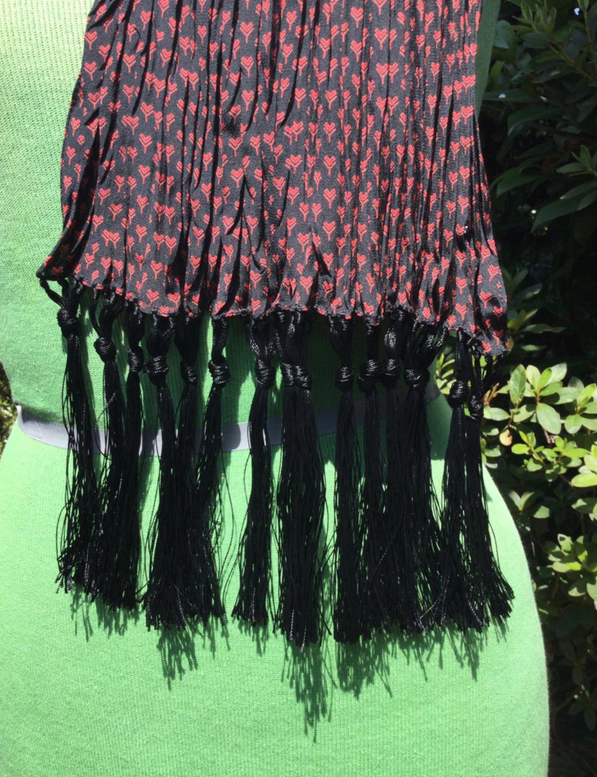 Gray Saint Laurent black and red Stole For Sale