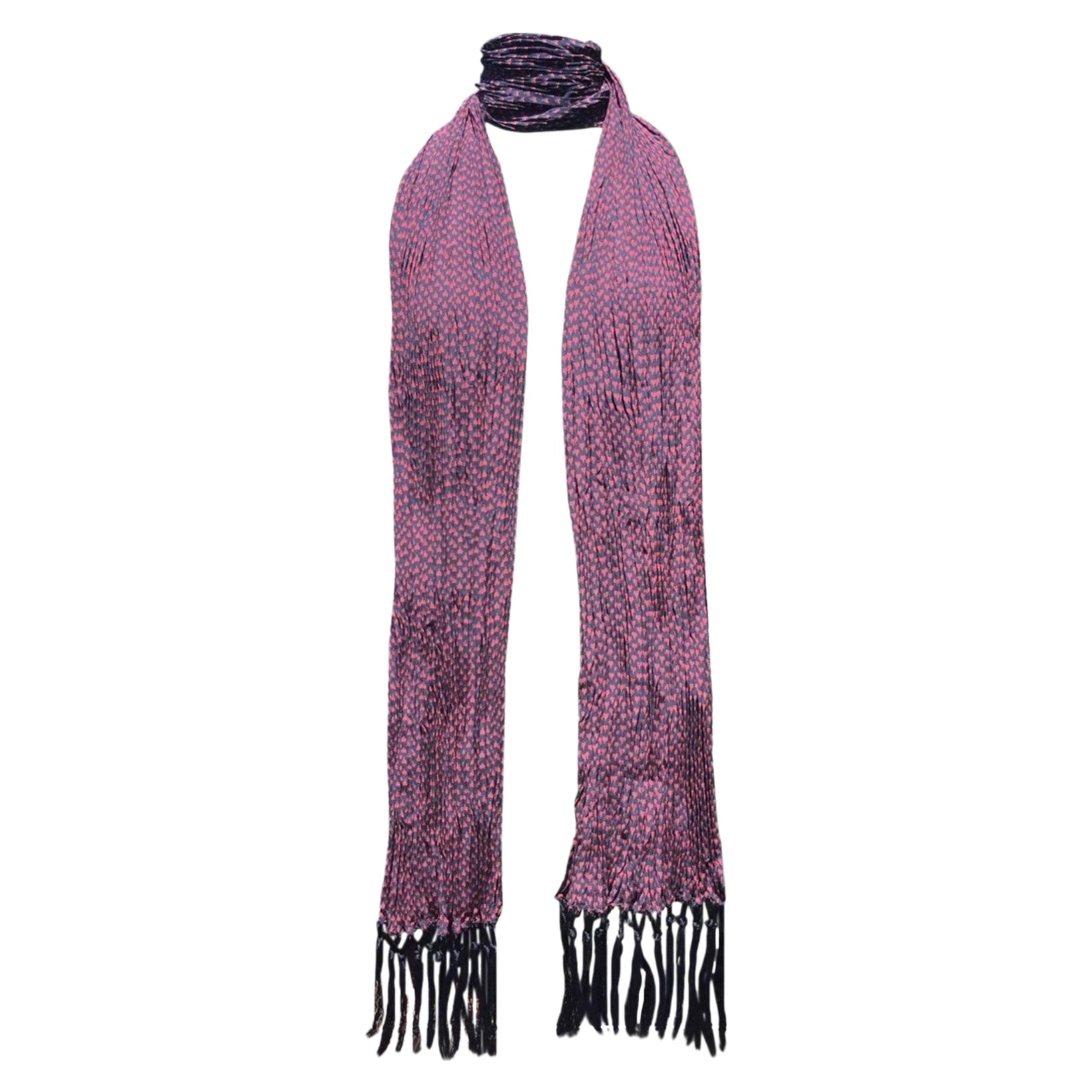 Saint Laurent Schwarzer und roter Stole im Angebot