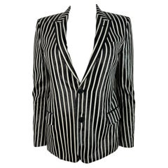 Saint Laurent Schwarzer und weißer Blazer, Größe 42
