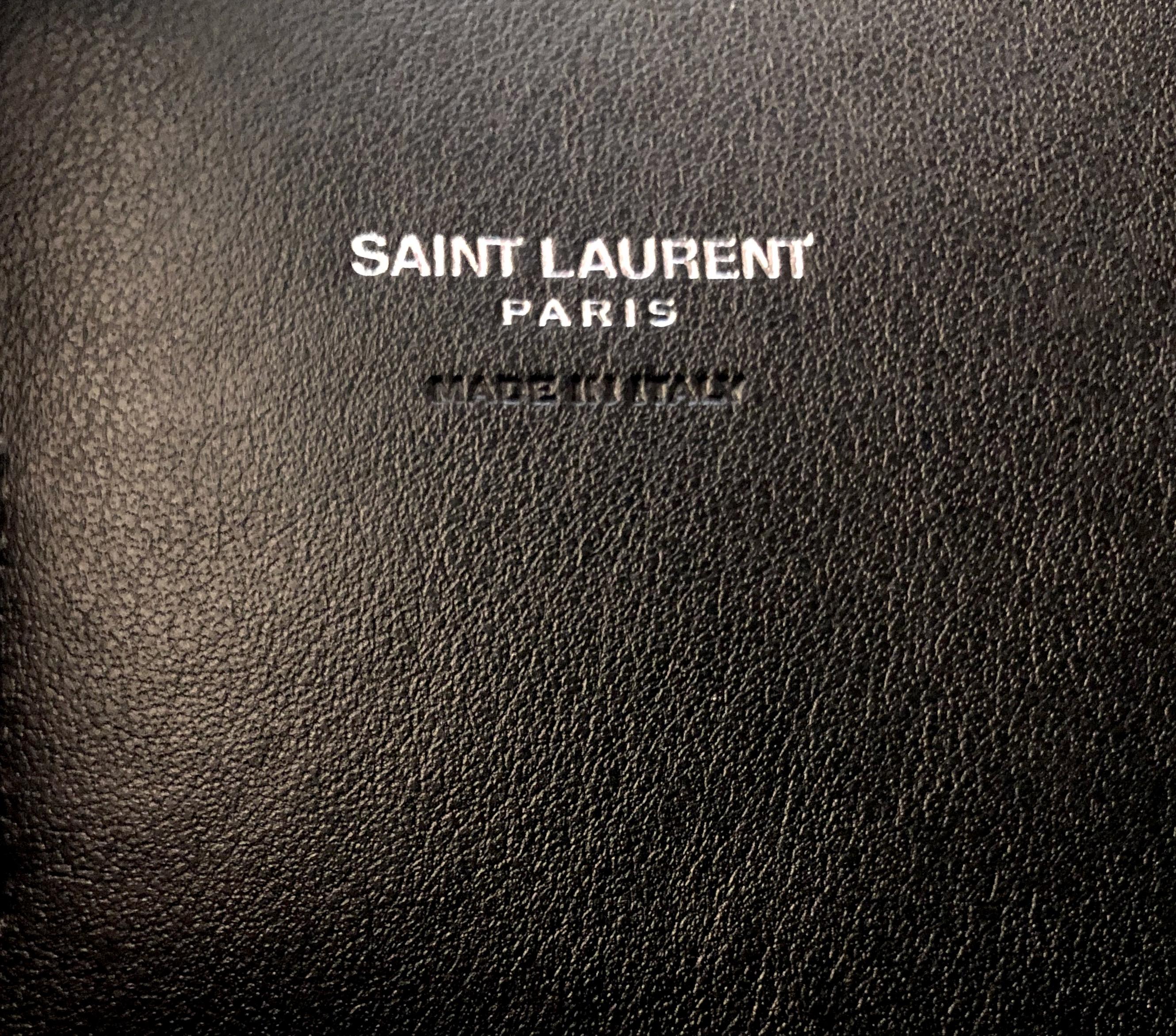 Saint Laurent Black and White Sac de Jour Bag 5