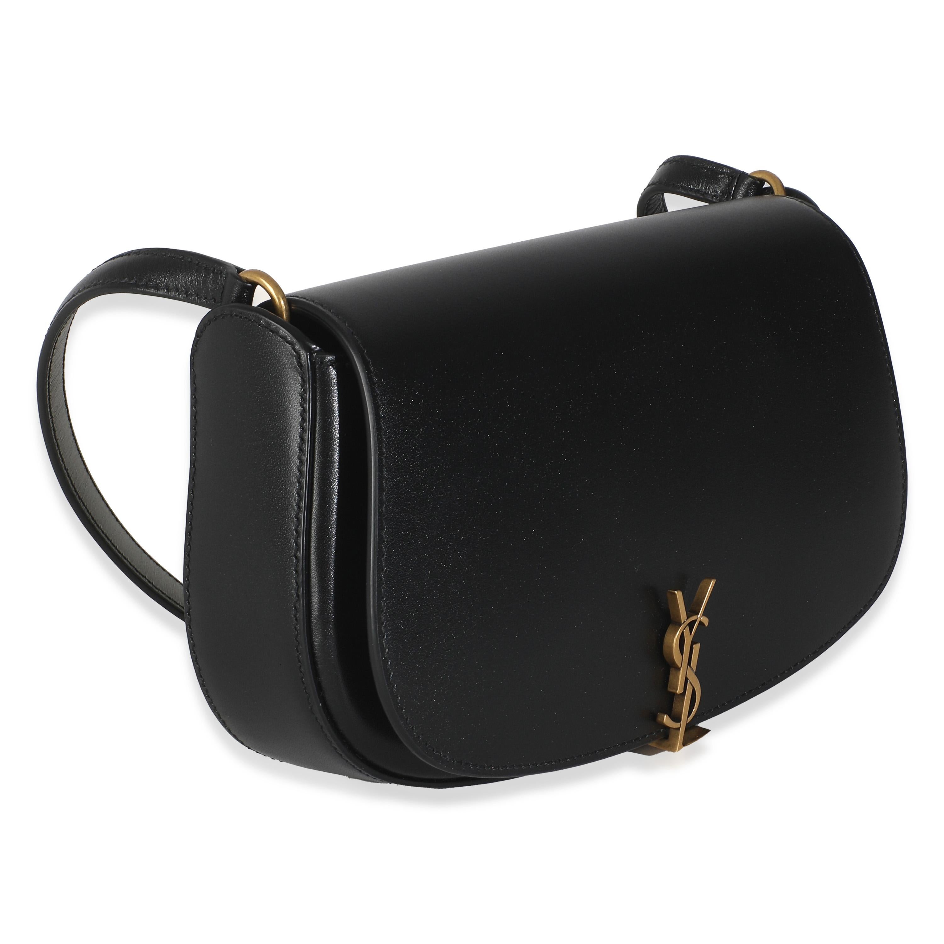 Nero Saint Laurent Scatola nera in pelle di vitello Mini Voltaire in vendita